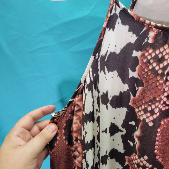 Tart Womens Sleeveless Snake Print Dress Size S 100% Rayon - Picture 5 of 9